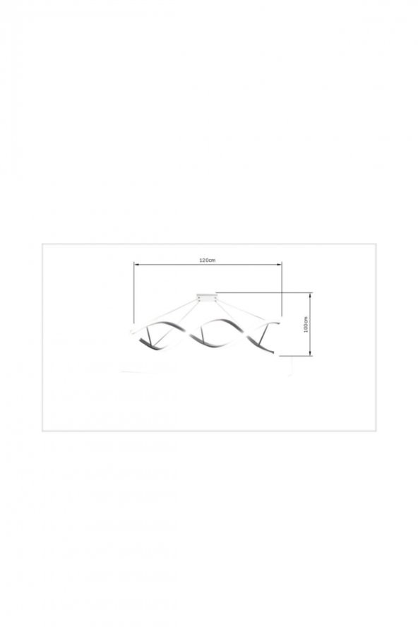 Helazon / Sarkıt Avize / 90x20 cm / Antrasit Gövde / 3 Renk Işık / 3 Yıl Garanti - 3