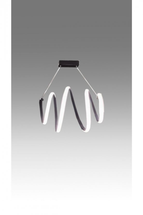 Spiral / 60 cm / Sarkıt Avize / Antrasit Gövde / 3 Renk Işık / 3 Yıl Garanti - 2