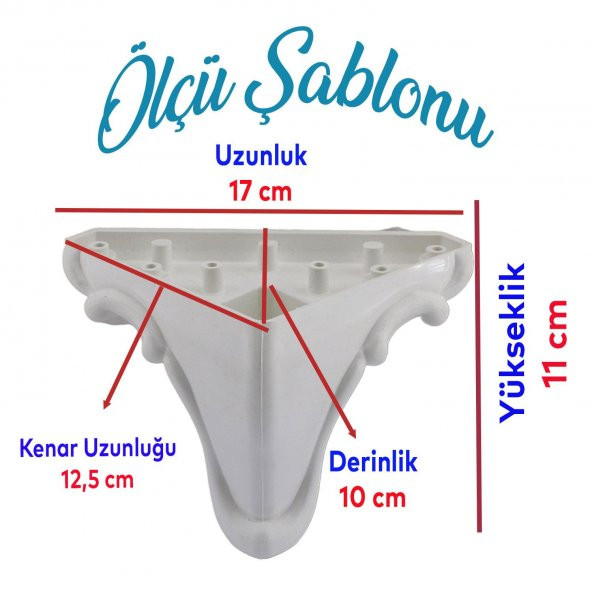 Mobilya Kanepe Masa Puf Sehpa Ayağı Beyaz Düz Baza Ayak 11 cm - 2