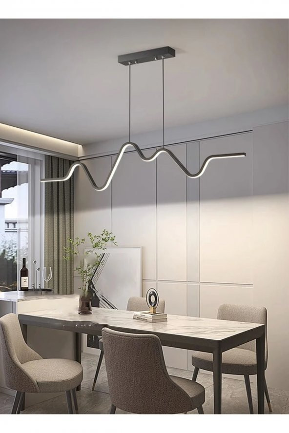 Everest / Sarkıt Avize / 120 cm / Antrasit Gövde / 3 Renk Işık - 2