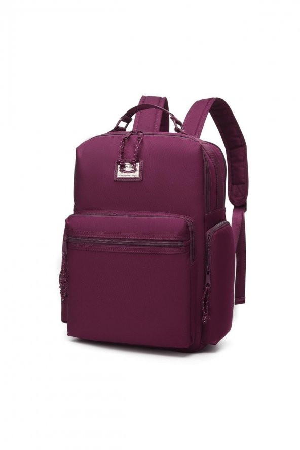 Bagacar Smart Bag 3124 Okul ve Günlük Laptop Bölmeli Sırt Çantası Bordo - 6