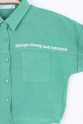 N.K Yeşil Kız Çocuk Gömlek - 3