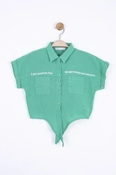 N.K Yeşil Kız Çocuk Gömlek - 2