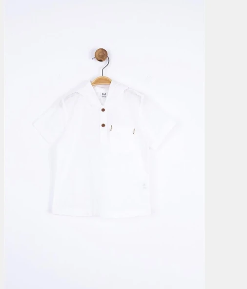 N.K Beyaz Erkek Bebek Gömlek ürün görseli 1