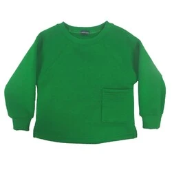 Karamela Yeşil Erkek Çocuk Kollu Cepli Sweatshirt - 2