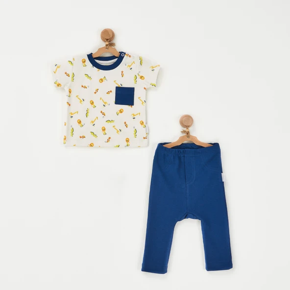 Andywawa Lacivert Erkek Bebek 2Li Takım - Resim 2