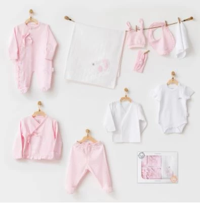 Andywawa Pembe Kız Bebek 10Lu Set Hastane Çıkışı
