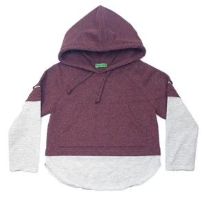 Kapşonlu çocuk sweatshrt - KARAMELA - BORDO 6 yaş
