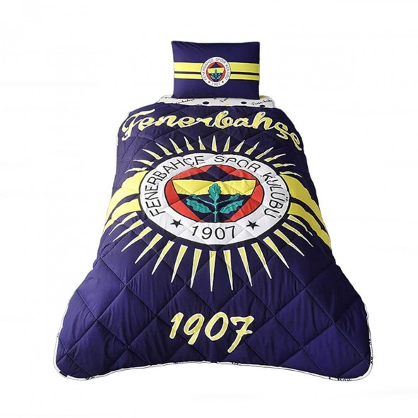 Taç Lisanslı Fenerbahçe Tek Kişilik Yorgan Seti - Fenerbahçe Uyku Seti