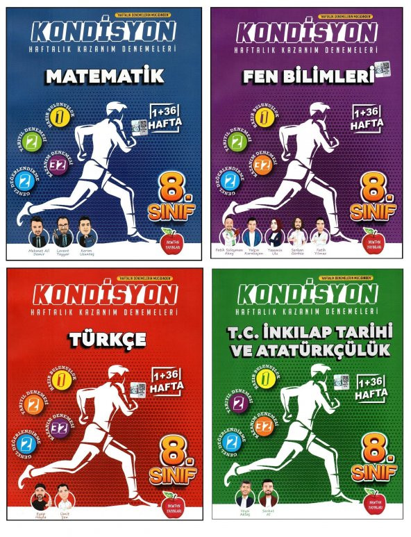 Newton 8. Sınıf LGS Matematik + Fen Bilimleri + Türkçe + İnkılap Kondisyon Denemeleri 4 Kitap