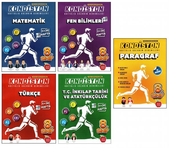 Newton 8. Sınıf LGS Matematik + Fen + Türkçe + İnkılap + Paragraf Kondisyon Denemeleri 5 Kitap