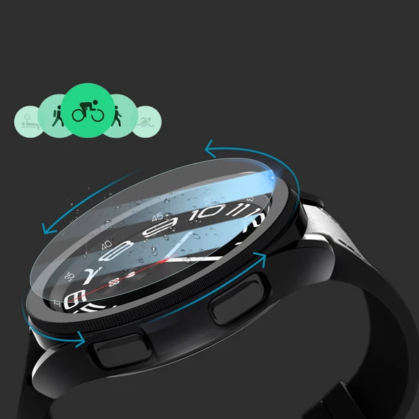 Galaxy Watch 6 Classic 47mm Sert PC Kasa ve Ekran Koruyucu Watch Gard 29 - 9