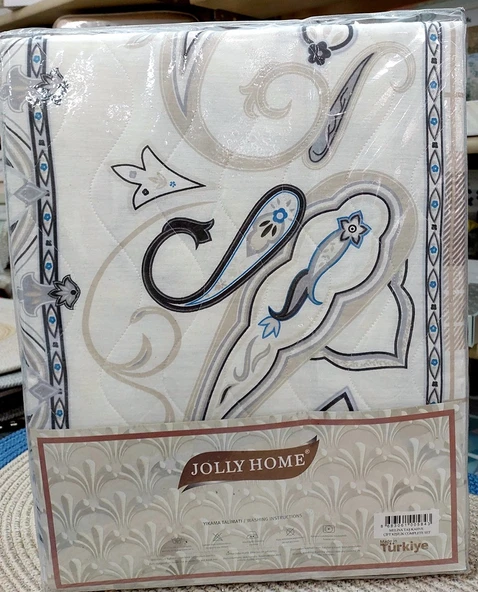 Jolly Home 4 Mevsim Çift Kişilik Kapitoneli Nevresim Takımı-Melina Taş Kahve - 2