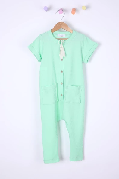 Babyhola Kız Erkek Çocuk Casual Gofre Tulum 1706 - 5