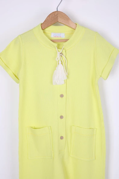 Babyhola Kız Erkek Çocuk Casual Gofre Tulum 1706 - 8