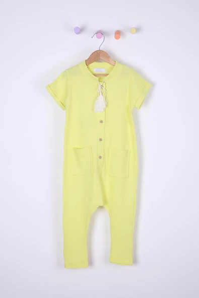 Babyhola Kız Erkek Çocuk Casual Gofre Tulum 1706 - 7