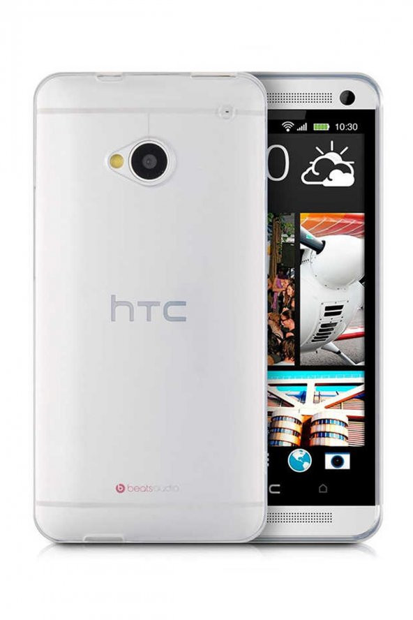 HTC One M7 Kılıf Silikon Şeffaf Koruma Süper