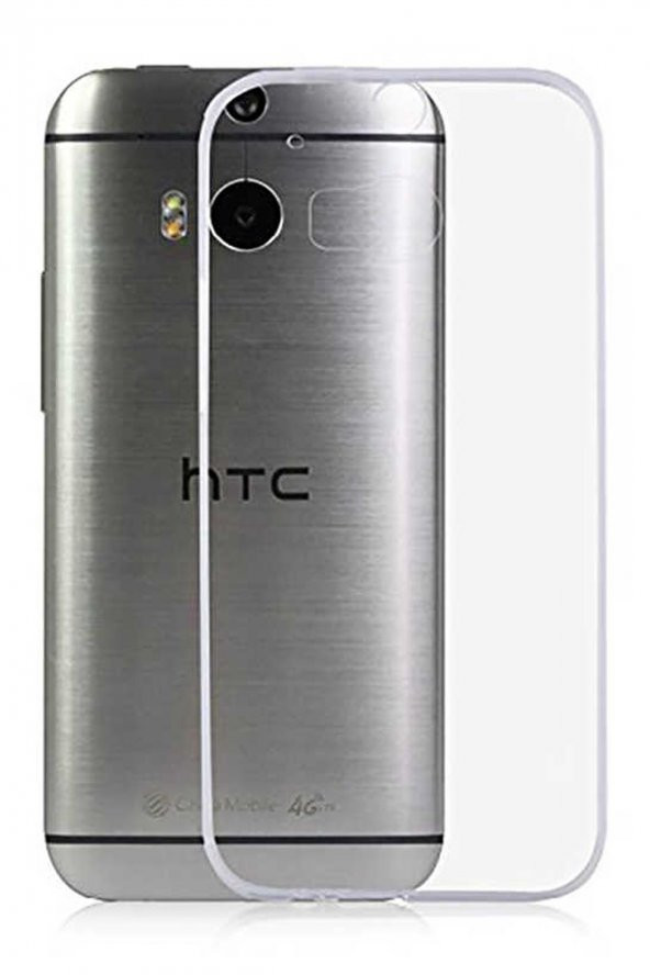 HTC One M8 Kılıf Silikon Şeffaf Koruma Süper