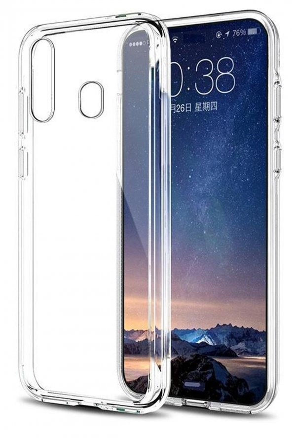 Samsung Galaxy A20S Kılıf Silikon Şeffaf Koruma Süper