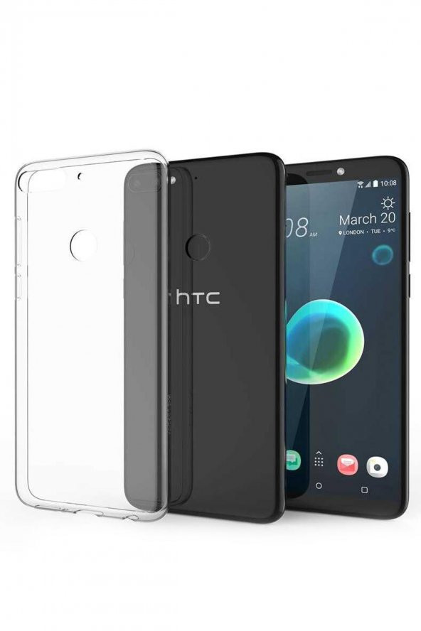 HTC Desire 12 Plus Kılıf Silikon Şeffaf Koruma Süper