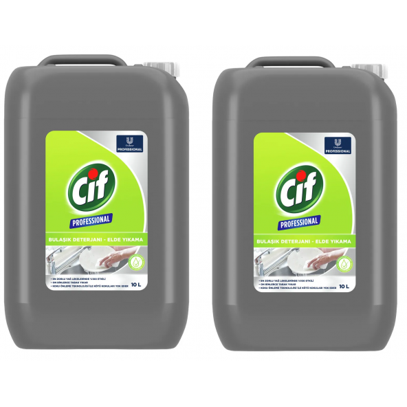 Cif Profesyonel Elde Yıkama Bulaşık Deterjanı 10 Lt+10 Lt - 1