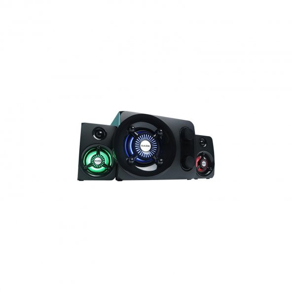 Dark Total 25W RMS 7 Farklı Renk Titreşimli Bluetooth ve 3.5mm AUX Destekli 2+1 Gamer Hoparlör