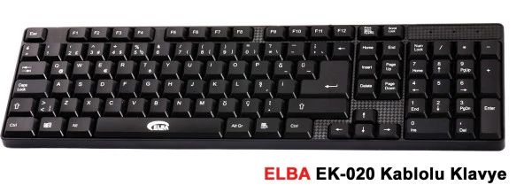 Elba Q Usb Siyah Türkçe Kablolu Standart Klavye