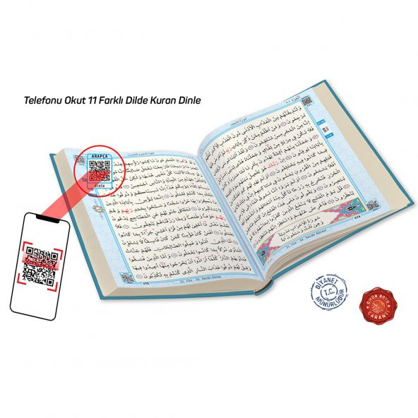 Kuran-ı Kerim Bilgisayar Hatlı Mavi Renk Hafız Boy (kur-an 040) Sesli Kur-an & Diyanet Mühürlüdür - 3