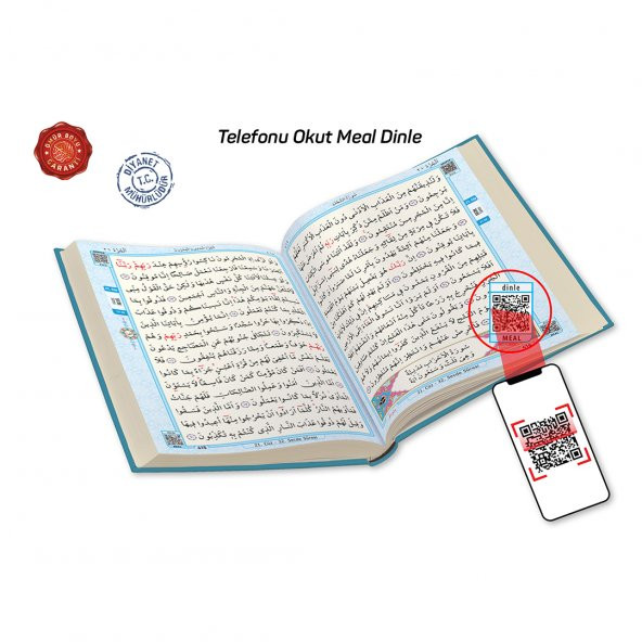 Kuran-ı Kerim Bilgisayar Hatlı Mavi Renk Hafız Boy (kur-an 040) Sesli Kur-an & Diyanet Mühürlüdür - 4
