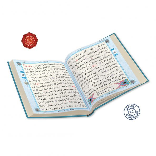 Kuran-ı Kerim Bilgisayar Hatlı Mavi Renk Hafız Boy (kur-an 040) Sesli Kur-an & Diyanet Mühürlüdür - 2