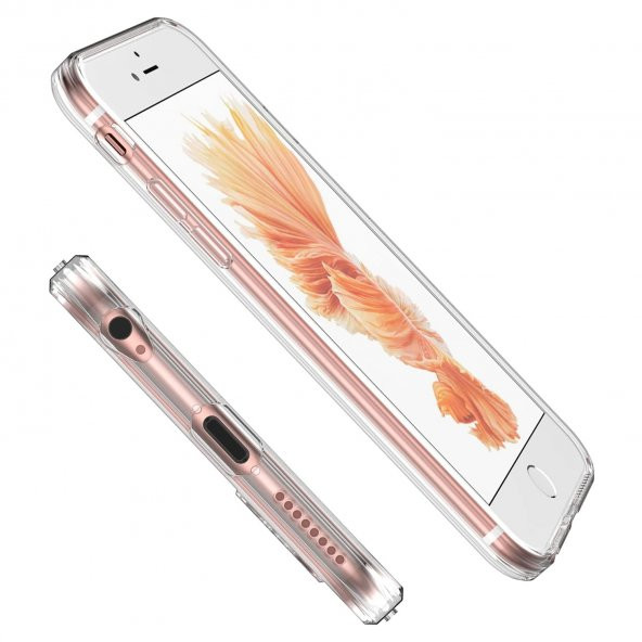 iPhone 6 Plus / 6s Plus Kamera Korumalı Silikon Şeffaf Arka Kapak - 2