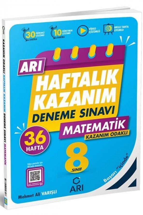 Arı Yayıncılık 8. Sınıf Matematik Haftalık Kazanım Denemeleri