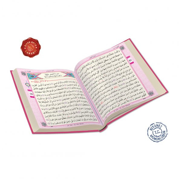 Kuran-ı Kerim Bilgisayar Hatlı Pembe Renk Hafız Boy (kur-an 039) Sesli Kur-an & Diyanet Mühürlüdür - 2