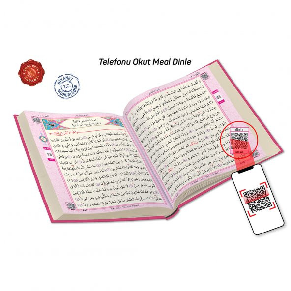 Kuran-ı Kerim Bilgisayar Hatlı Pembe Renk Hafız Boy (kur-an 039) Sesli Kur-an & Diyanet Mühürlüdür - 4