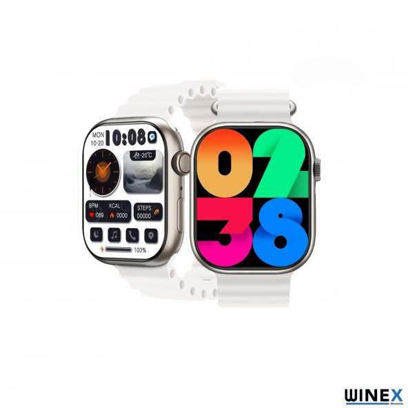Winex Watch Hk9 Ultra 2 Amoled Ekran Android İos Harmonyos Uyumlu Akıllı Saat Beyaz - 2