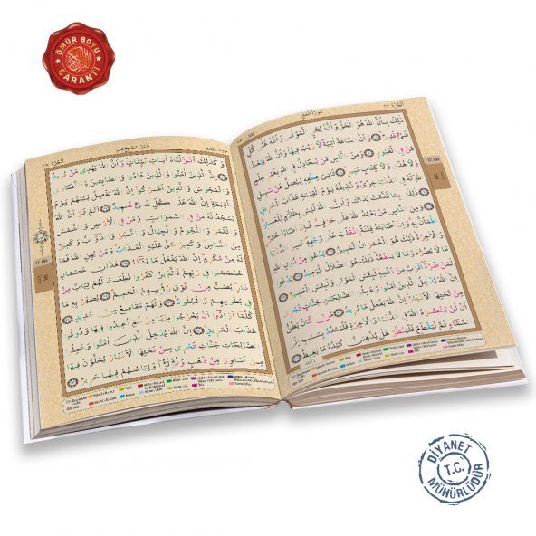 Tecvitli Kuranı Kerim Tecvidli Kuranı Kerim Rahle Boy 21-28 Cm Iri Yazılı Diyanet Mühürlü Okunaklı - 4