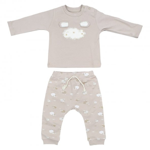 Bibaby Biorganic Curly Sheep 2Li Takım 59707 Bej