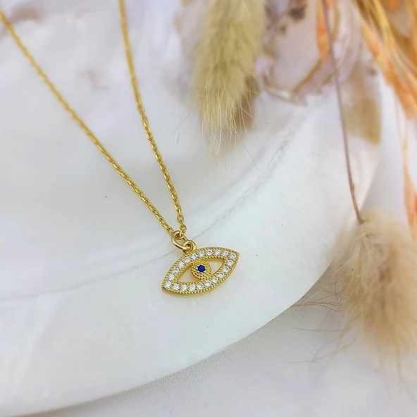 Vaoov 925 Ayar Gümüş Göz Kolye - Resim 4