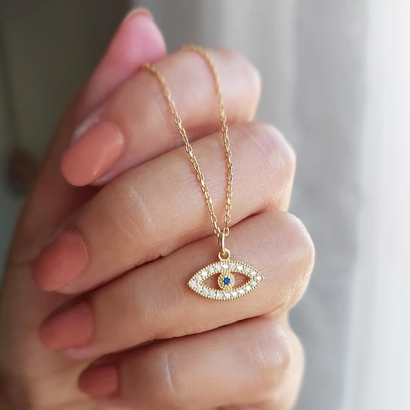 Vaoov 925 Ayar Gümüş Göz Kolye - Resim 2