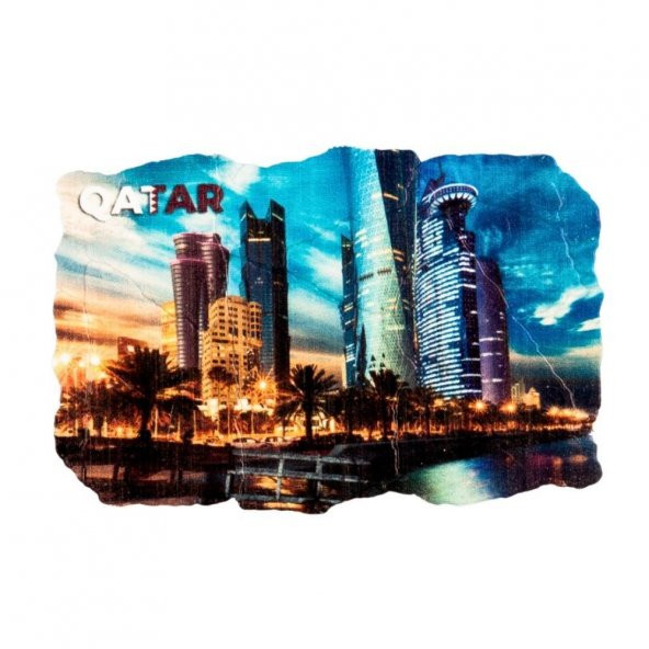 Katar Temalı Fresco Magnet ürün görseli