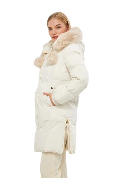 Kadın Spor Kapüşonlu Mont  M5304 BGL-ST03222 - Resim 8