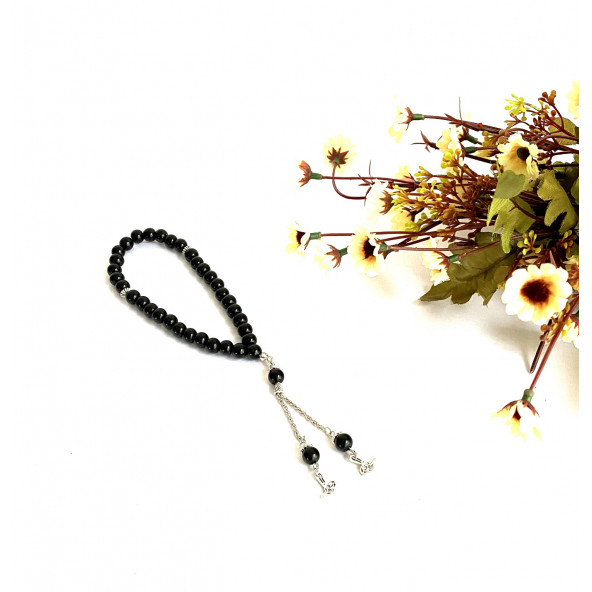 Erkek Hediye Seti Siyah Kemer Cüzdan Kişiye Özel Harfli Tesbih - 5