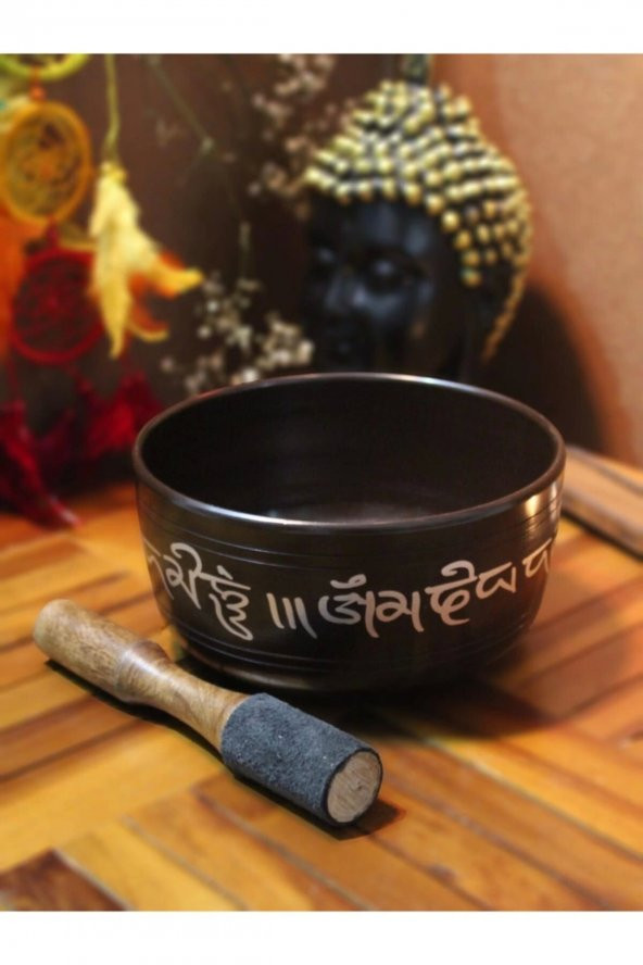 Siyah Meditasyon Çanı Yoga Çanı Tibet Çanağı ürün görseli