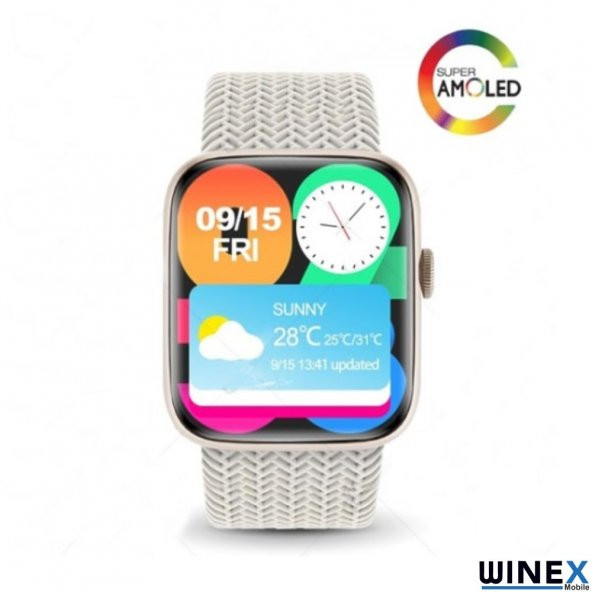 Winex Watch HK9 Pro Plus Amoled Ekran Android İos HarmonyOs Uyumlu Akıllı Saat Beyaz - 4