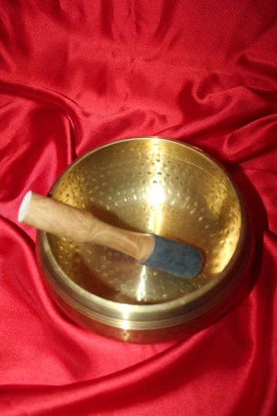 Pirinç Meditasyon Çanı Yoga Çanı Tibet Çanağı Singing Bowl 15 Cm 7 Element - 11