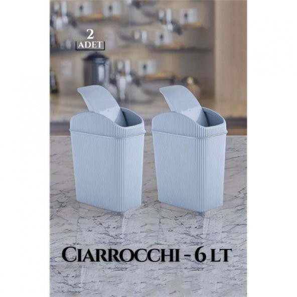 TransForMacion 6 Litre Big Çöp Kovası Ciarrocchi Design 2 li SET 719037