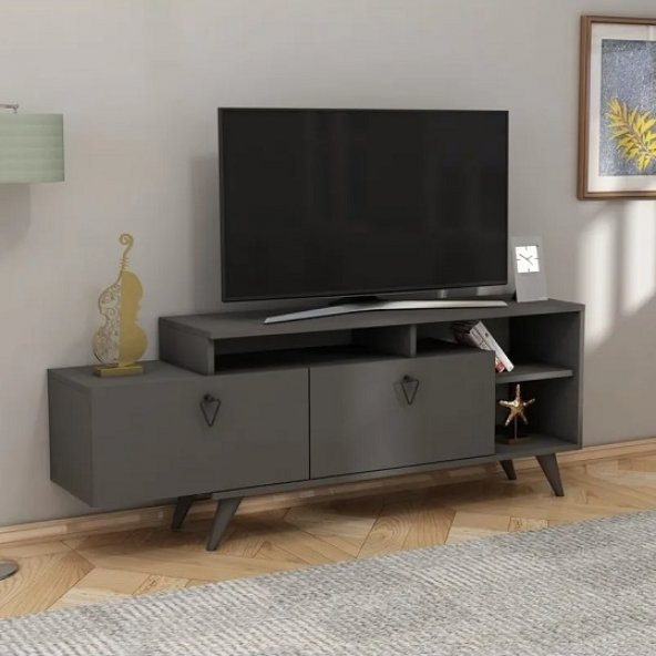 BMdekor TV Sehpası Yaprak Antrasit 150 cm