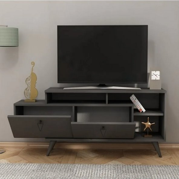 BMdekor TV Sehpası Yaprak Antrasit 150 cm - 2