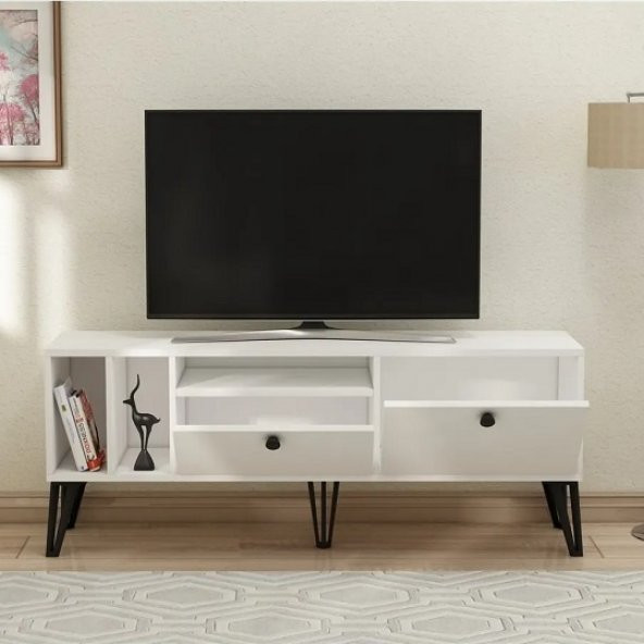 BMdekor TV Sehpası Alfas Beyaz 150 cm - 2