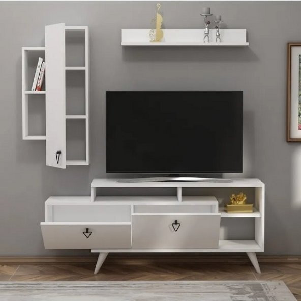 BMdekor TV Ünitesi Cunda Beyaz 150 cm - 2